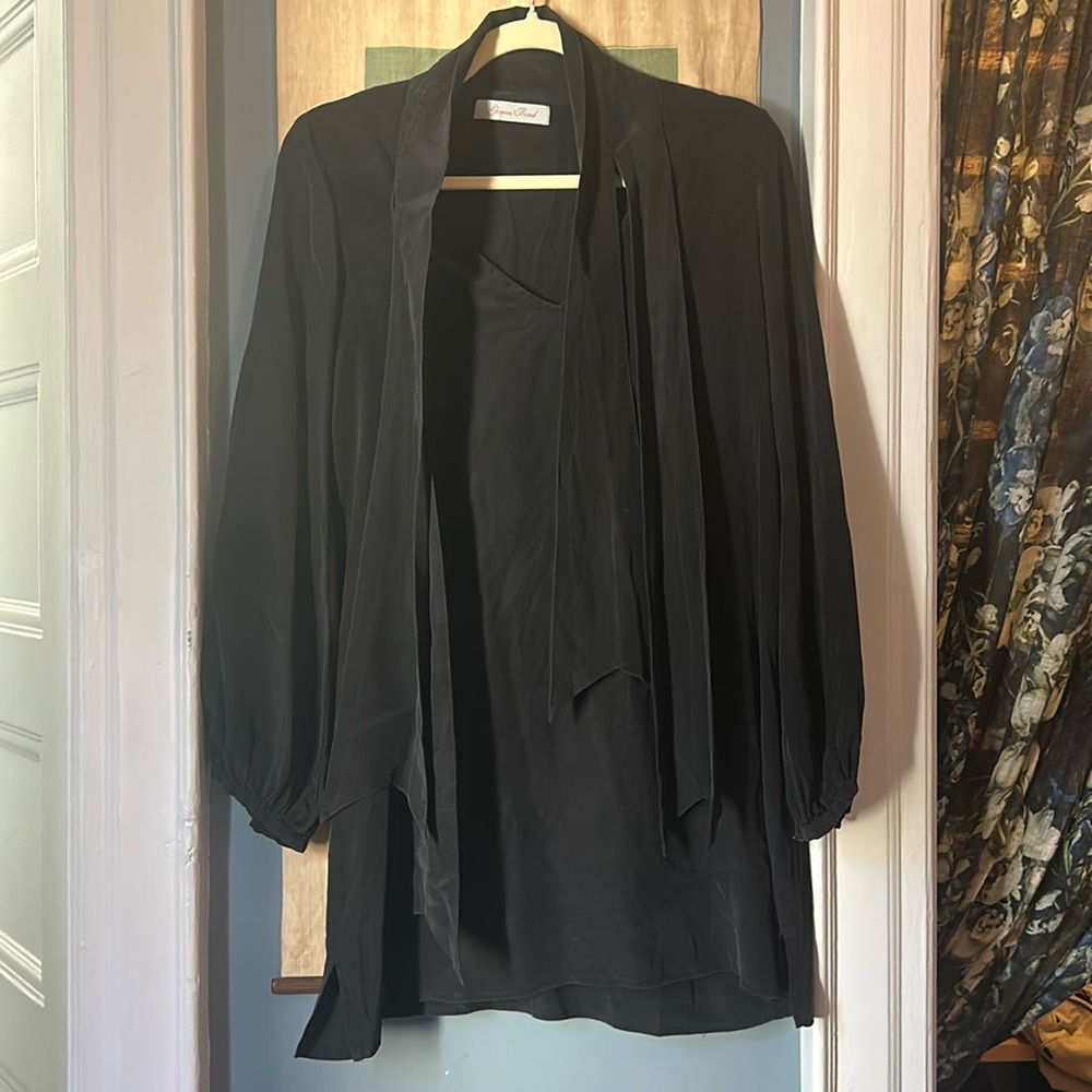 Geren Ford black silk tunic dress